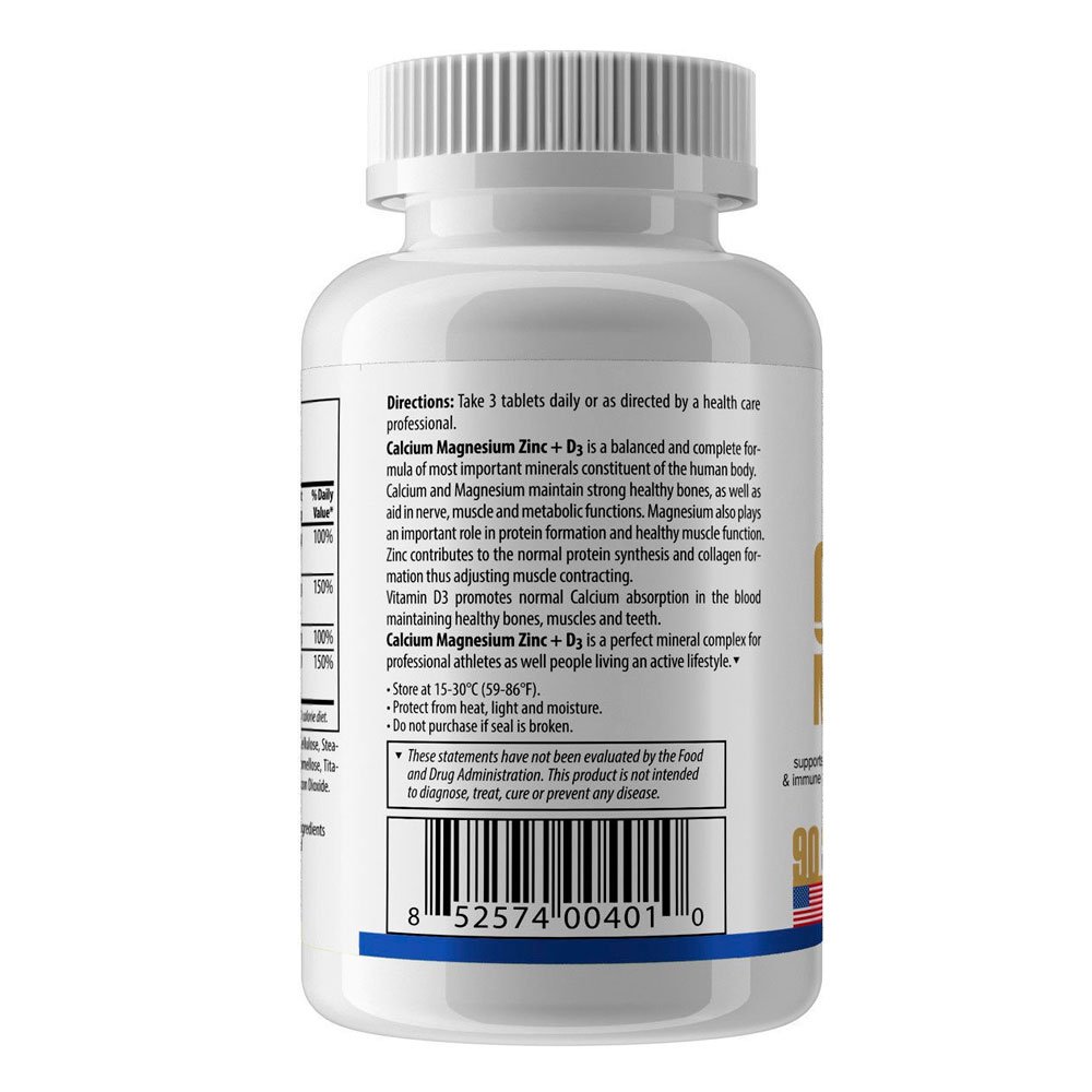 Maxler Calcium Zinc Magnesium+D3 ( 90 таб.)