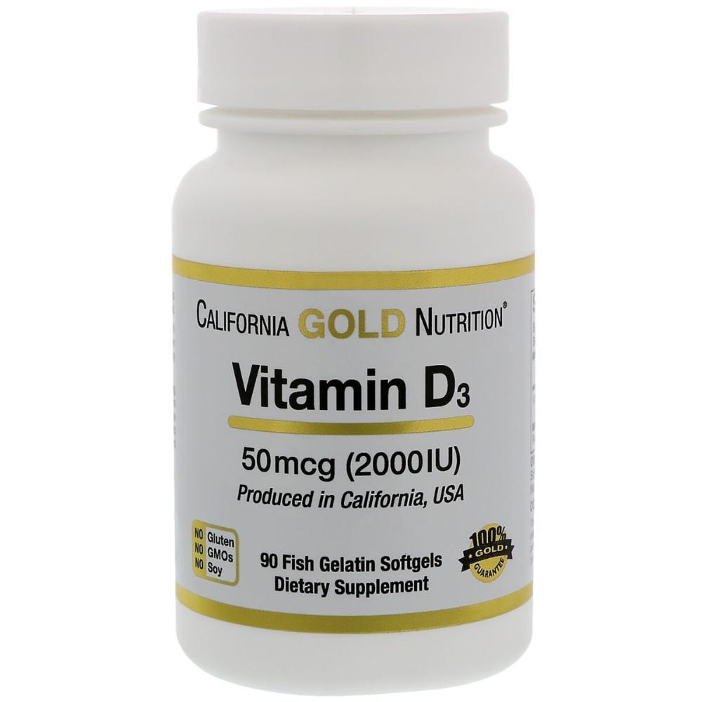 California Gold Nutrition Vitamine D3 2000 ME (90 капс.)