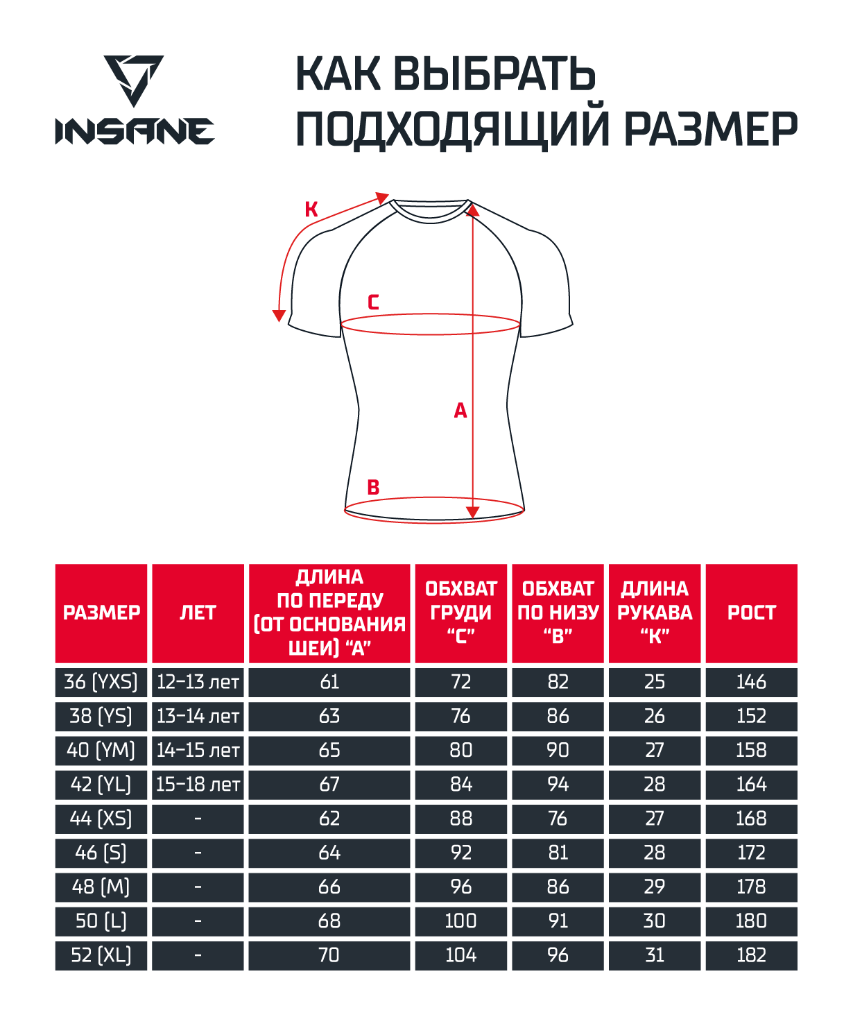 Рашгард INSANE IRON взрослый короткий рукав