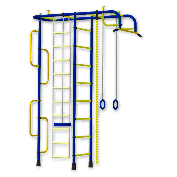 Детский спортивный комплекс Пионер-3 (Синий желтый)