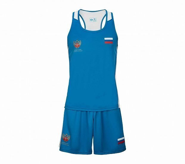  Форма боксерская синяя Clinch Competition ФБР (майка боксерская, трусы боксерские)