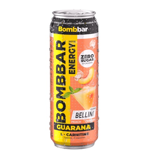 BOMBBAR напиток L-carnitine + Guarana (450 мл.) (беллини)