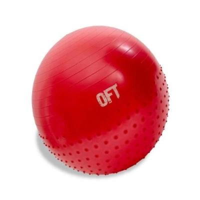 Гимнастический мяч 65 см с массажным эффектом красный Original FitTools