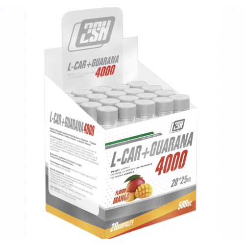 Nature Foods L-Carnitine + Guarana 4000mg 25ml amp 