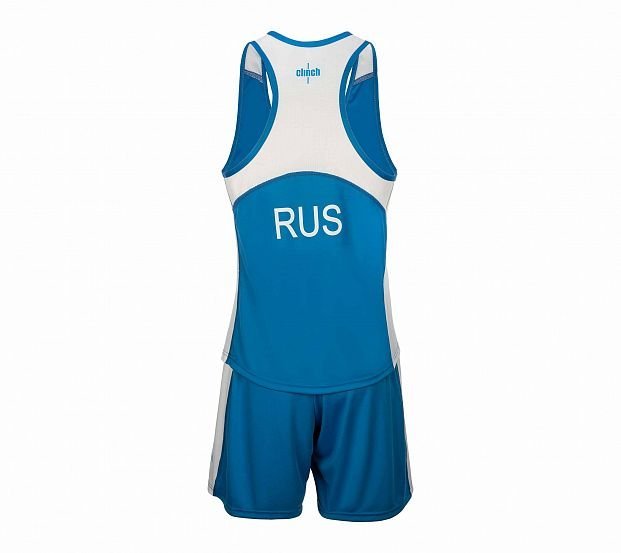  Форма боксерская синяя Clinch Competition ФБР (майка боксерская, трусы боксерские)