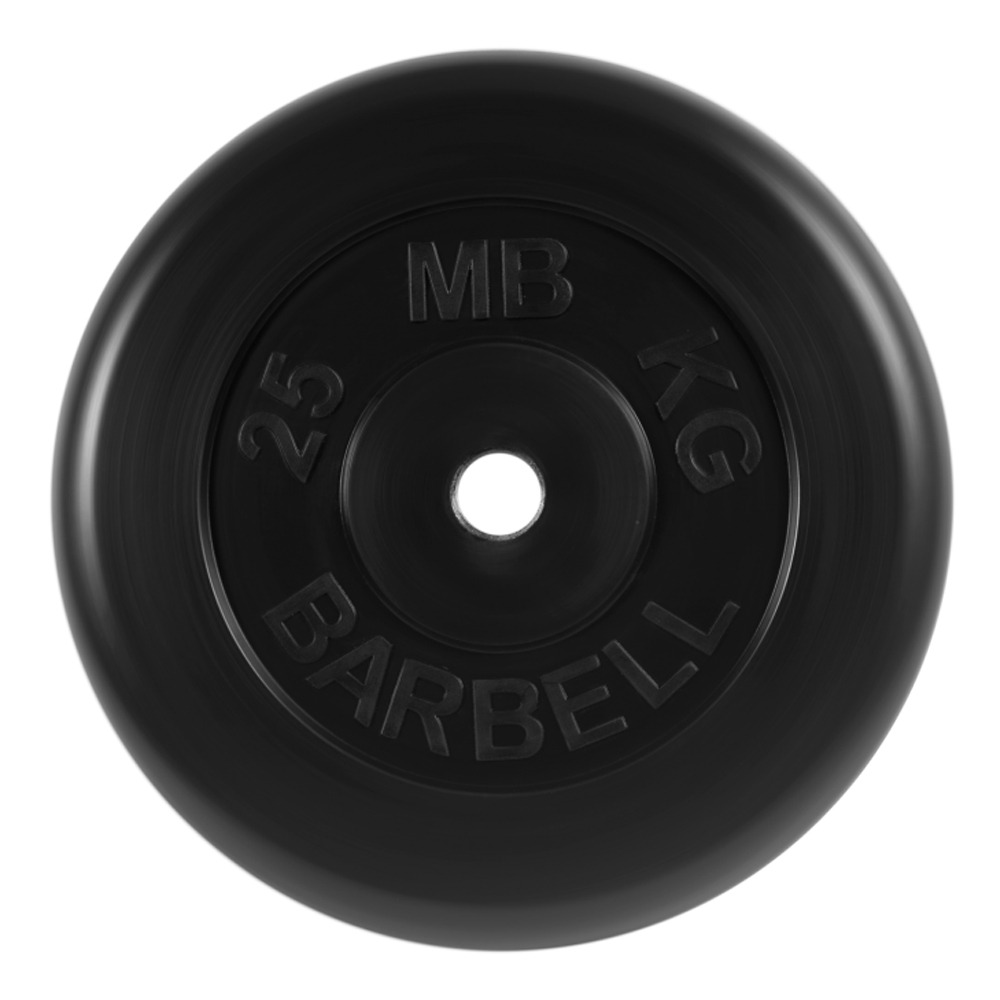 Диск черный обрезин.  D-31/25 кг Barbell