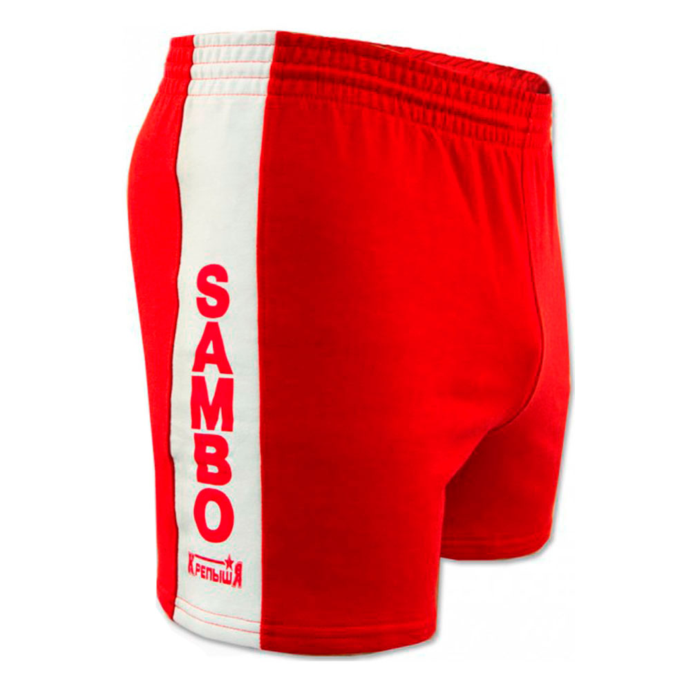 Шорты для борьбы Самбо трикотажные красные