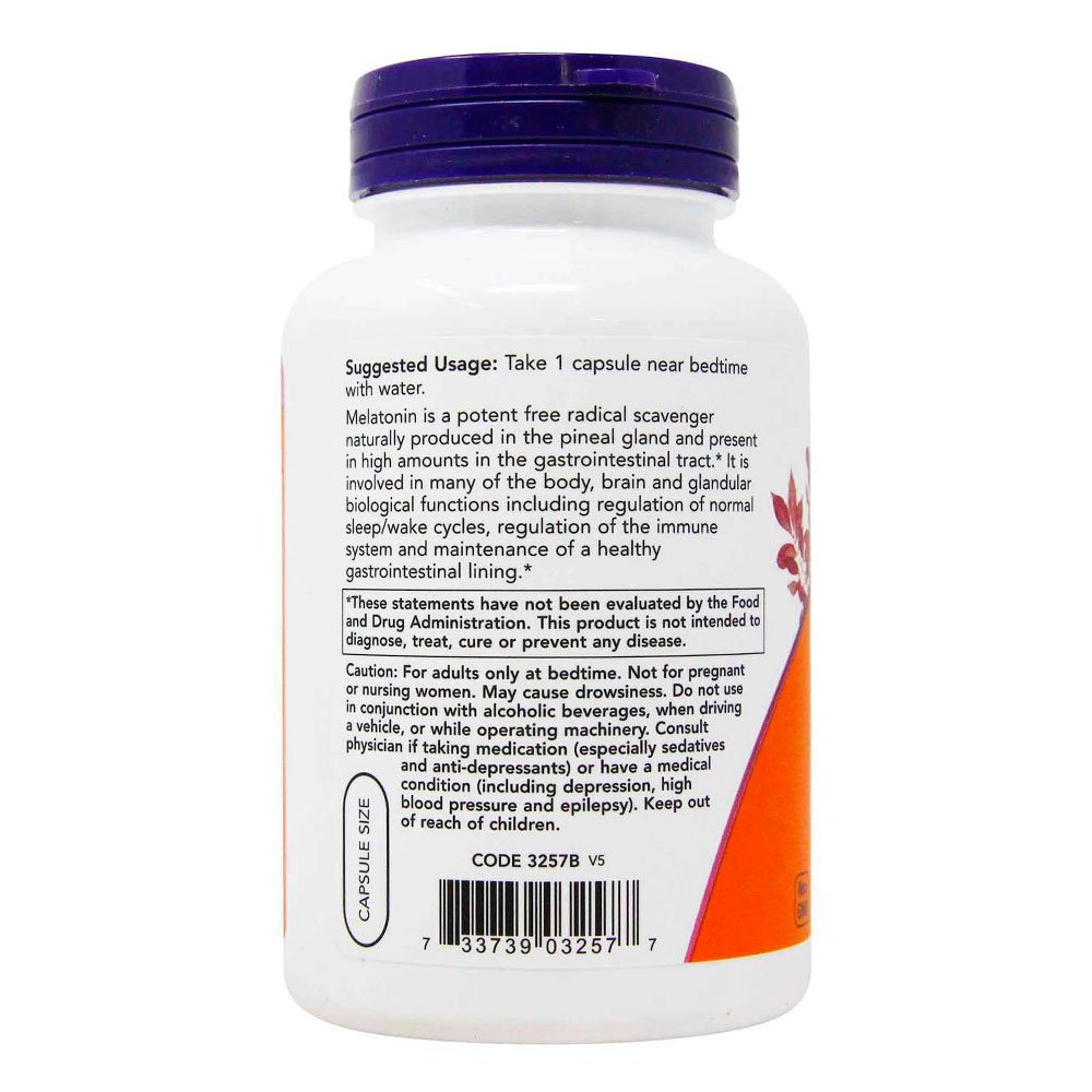 NOW Melatonin 3 мг. (180 капс.)