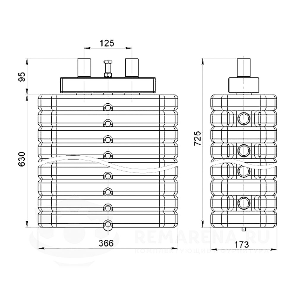 Грузоблок 80 кг с натяжителем композитный