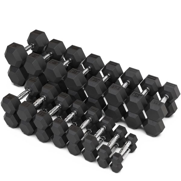 Набор гантелей гексагональных от 6-40 кг. (15пар шаг 2,5 кг.) VictoryFit