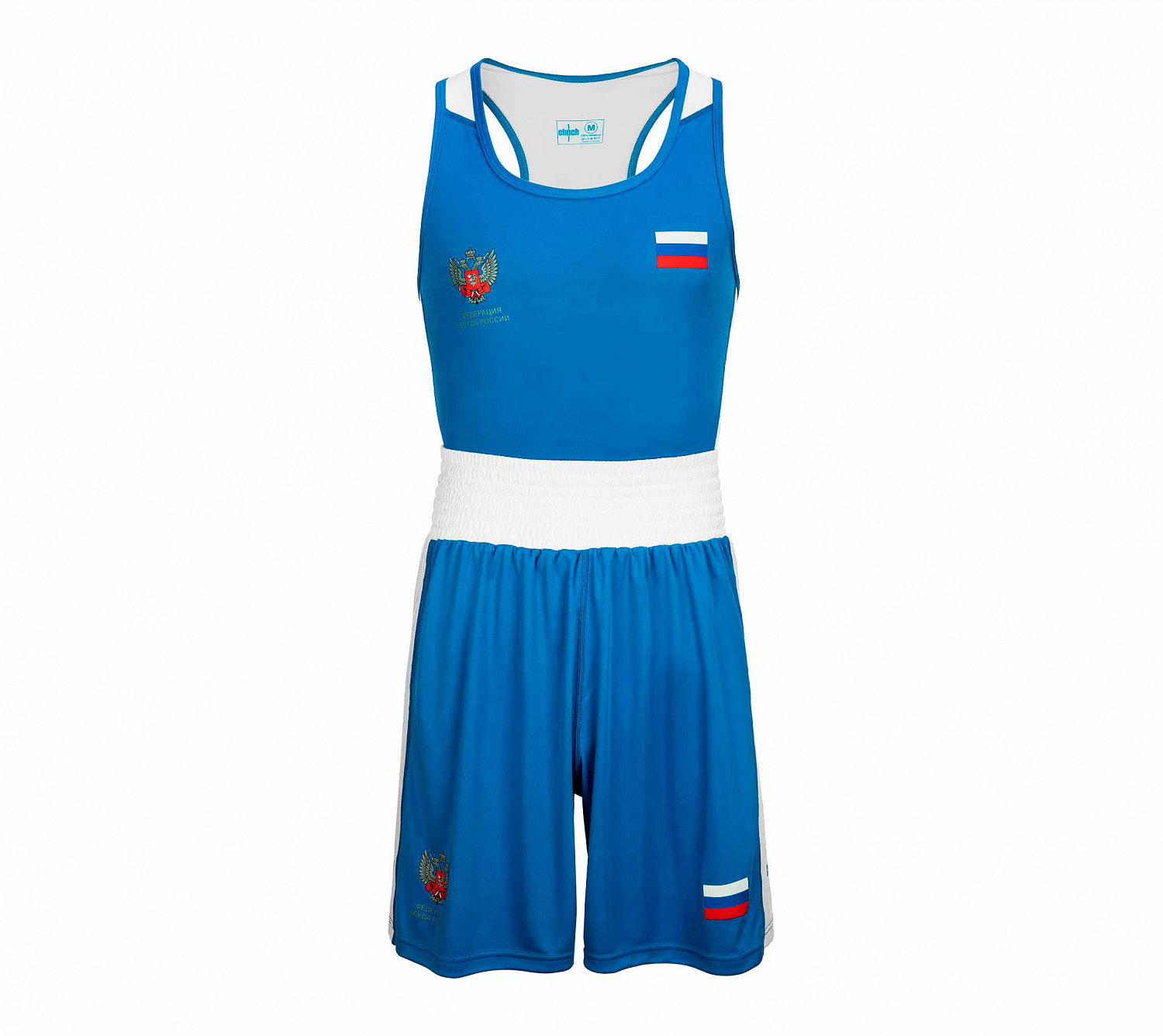  Форма боксерская синяя Clinch Competition ФБР (майка боксерская, трусы боксерские)